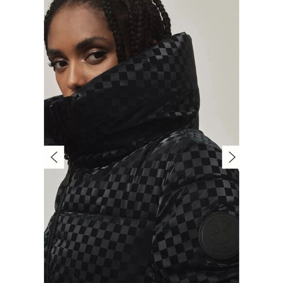 Save The Duck Alas Damy19 Black Checkered Quilted Puffer Women's NWT! Sz 2/M - Picture 4 of 16